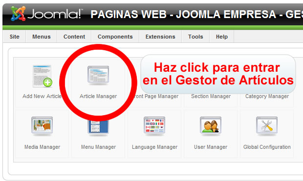 ARTICLE MANAGER JOOMLA