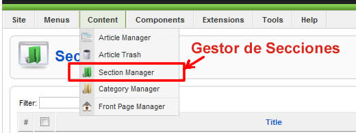 SECCION JOOMLA